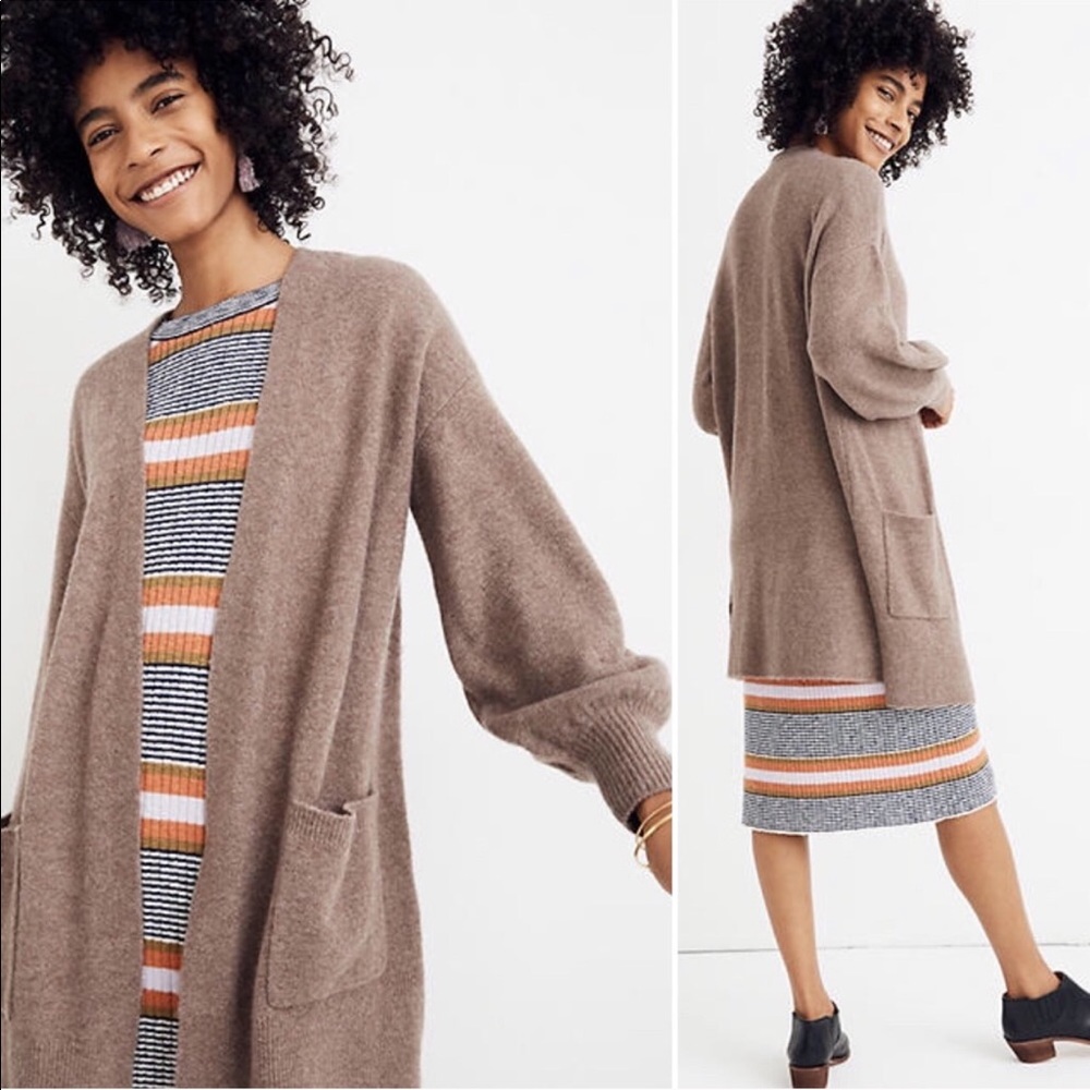 Madewell edgewater bubble sleeve cardigan NWT
